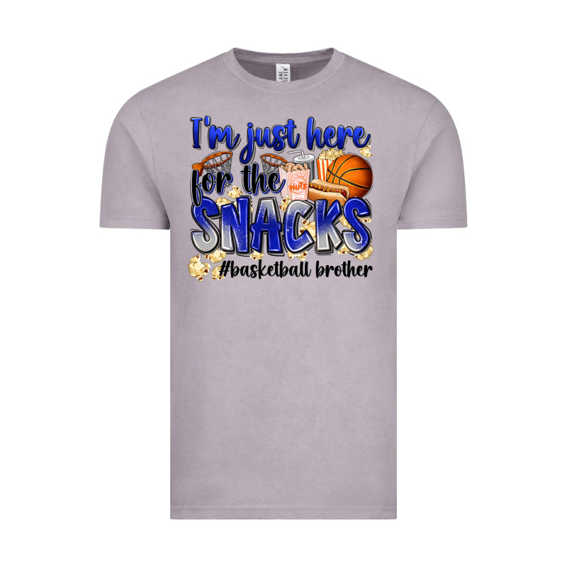 I'm Just Here For The Snacks #basketball Brother Vintage Tee by Zillion Design Studio | Teevron