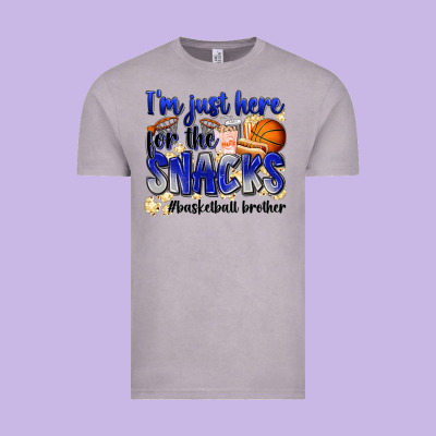I'm Just Here For The Snacks #basketball Brother Vintage Tee Designed By Zillion Design Studio