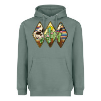 Sage cactus serape cowhide Heavyweight Hoodie - JahusDesignShop