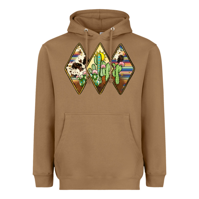 Cactus Serape Cowhide Heavyweight Hoodie by JahusDesignShop | Teevron