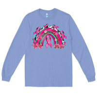 Colony Blue Breast Cancer Rainbow Long Sleeve Tee - texasbilliewilder