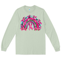 Matcha Breast Cancer Rainbow Long Sleeve Tee - texasbilliewilder