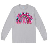 Moon Dust Breast Cancer Rainbow Long Sleeve Tee - texasbilliewilder