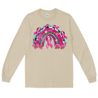Mushroom Breast Cancer Rainbow Long Sleeve Tee - texasbilliewilder