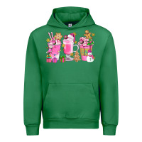 Emerald Pink Christmas Coffee Cups Bbs Urban Hoodie - BundleAndBundleShop
