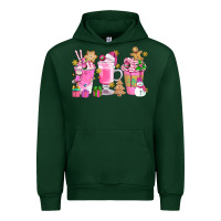 Forest Green Pink Christmas Coffee Cups Bbs Urban Hoodie - BundleAndBundleShop