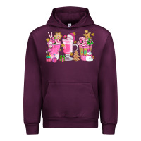 Mauve Wine Pink Christmas Coffee Cups Bbs Urban Hoodie - BundleAndBundleShop