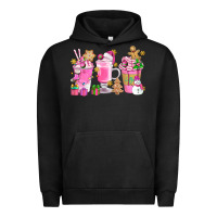 Pigment Black Pink Christmas Coffee Cups Bbs Urban Hoodie - BundleAndBundleShop