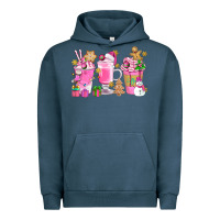 Pigment Midnight Navy Pink Christmas Coffee Cups Bbs Urban Hoodie - BundleAndBundleShop