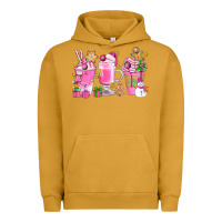 Pigment Peanut Butter Pink Christmas Coffee Cups Bbs Urban Hoodie - BundleAndBundleShop