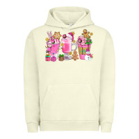 Pigment Pistachio Pink Christmas Coffee Cups Bbs Urban Hoodie - BundleAndBundleShop