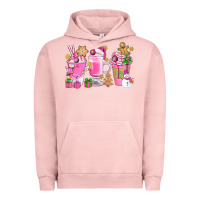 Pigment Salmon Pink Christmas Coffee Cups Bbs Urban Hoodie - BundleAndBundleShop