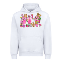 White Pink Christmas Coffee Cups Bbs Urban Hoodie - BundleAndBundleShop