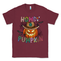 Burgundy howdy pumpkin Classic Tee - CowhideDigitalArt