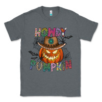 Charcoal Heather howdy pumpkin Classic Tee - CowhideDigitalArt
