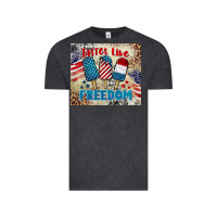 Vintage Black tastes like freedom 4th of july Vintage Tee - BarkalooDesign
