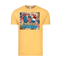 Vintage Mustard tastes like freedom 4th of july Vintage Tee - BarkalooDesign
