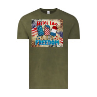 Vintage Olive tastes like freedom 4th of july Vintage Tee - BarkalooDesign