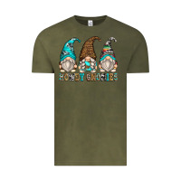 Vintage Olive howdy gnomies Vintage Tee - Zillion Design Studio