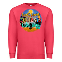 Cardinal boat waves sun rays lake days Premium Sweatshirt - NancyCooperArtShop