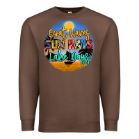 Chestnut boat waves sun rays lake days Premium Sweatshirt - NancyCooperArtShop