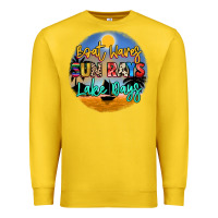 Lemon boat waves sun rays lake days Premium Sweatshirt - NancyCooperArtShop
