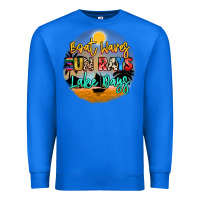 True Royal boat waves sun rays lake days Premium Sweatshirt - NancyCooperArtShop