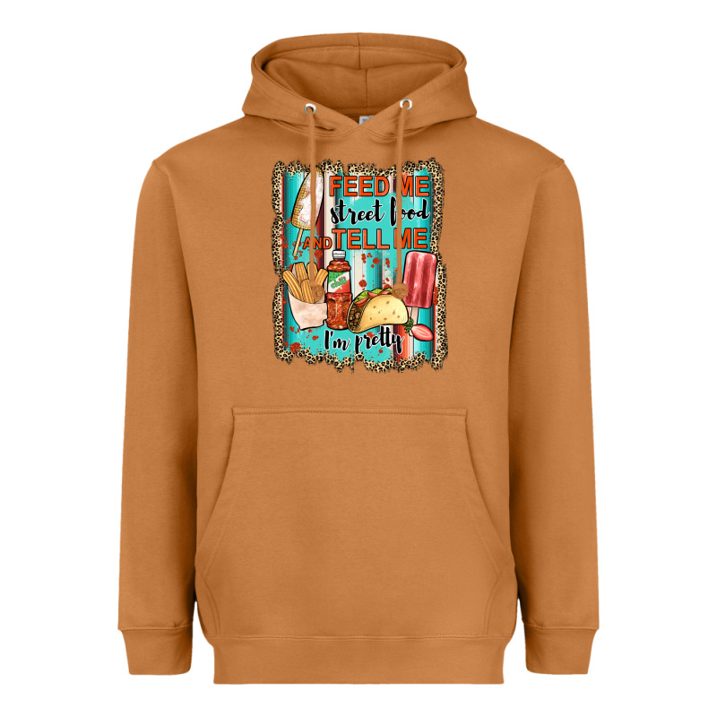 Feed Me Street Food And Tell Me I'm Pretty Heavyweight Hoodie by JahusDesignShop | Teevron