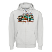 Dove Grey respiratory therapist truck Zipper Hoodie - RacoonDesign