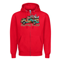 Red respiratory therapist truck Zipper Hoodie - RacoonDesign