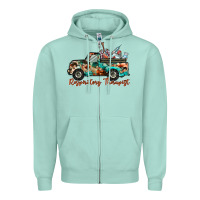 Seafoam respiratory therapist truck Zipper Hoodie - RacoonDesign