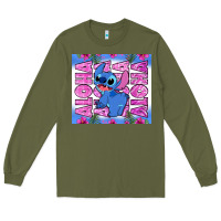 Army Green aloha stitch Long Sleeve Tee - Zillion Design Studio