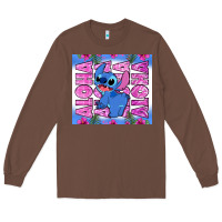 Chestnut aloha stitch Long Sleeve Tee - Zillion Design Studio