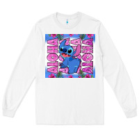 White aloha stitch Long Sleeve Tee - Zillion Design Studio