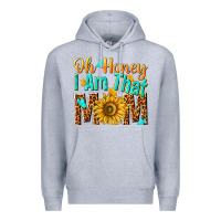 Heather Grey oh honey i am that mom Premium Hoodie - NancyCooperArtShop