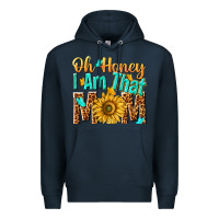 Navy oh honey i am that mom Premium Hoodie - NancyCooperArtShop