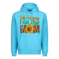 Ocean Blue oh honey i am that mom Premium Hoodie - NancyCooperArtShop