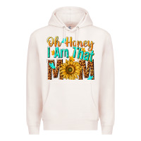 Pale Pink oh honey i am that mom Premium Hoodie - NancyCooperArtShop
