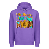 Purple oh honey i am that mom Premium Hoodie - NancyCooperArtShop