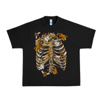 Black Flower rib cage bees Urban Heavy Tee - RanaPortraitStore