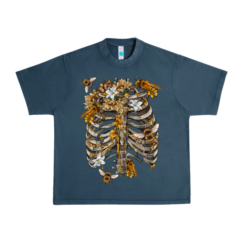 Flower Rib Cage Bees Urban Heavy Tee by RanaPortraitStore | Teevron