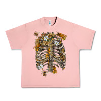 Salmon Flower rib cage bees Urban Heavy Tee - RanaPortraitStore