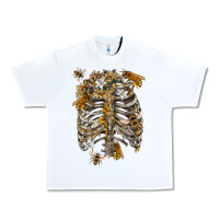 White Flower rib cage bees Urban Heavy Tee - RanaPortraitStore