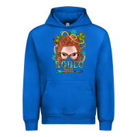 Cobalt Western Rodeo Girl Braid Red Hair Urban Hoodie - BundleAndBundleShop