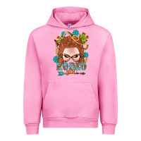 Fuchsia Pink Western Rodeo Girl Braid Red Hair Urban Hoodie - BundleAndBundleShop