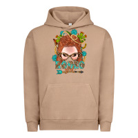 Pigment Burro Western Rodeo Girl Braid Red Hair Urban Hoodie - BundleAndBundleShop