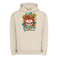 Pigment French Oak Western Rodeo Girl Braid Red Hair Urban Hoodie - BundleAndBundleShop