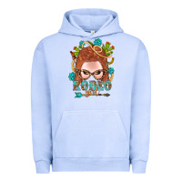 Pigment Grape Ice Western Rodeo Girl Braid Red Hair Urban Hoodie - BundleAndBundleShop