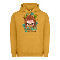Pigment Peanut Butter Western Rodeo Girl Braid Red Hair Urban Hoodie - BundleAndBundleShop