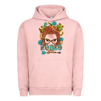 Pigment Salmon Western Rodeo Girl Braid Red Hair Urban Hoodie - BundleAndBundleShop